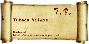 Tukacs Vilmos névjegykártya