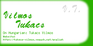 vilmos tukacs business card